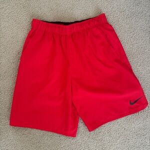 Nike Men's Bright Red Athletic Shorts